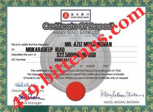 419Deposit Certificate